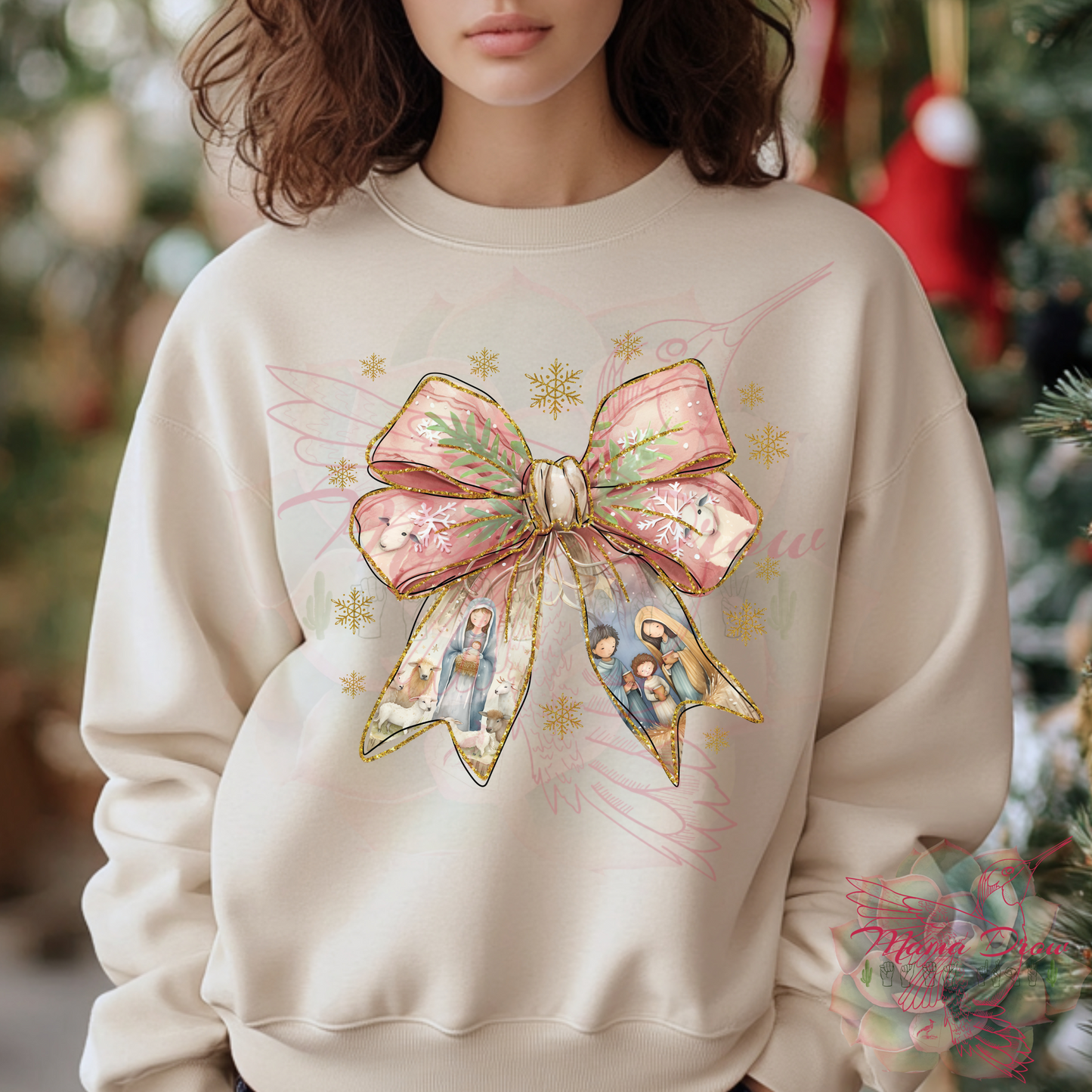 Jesus Christmas Coquette Tee/Sweater