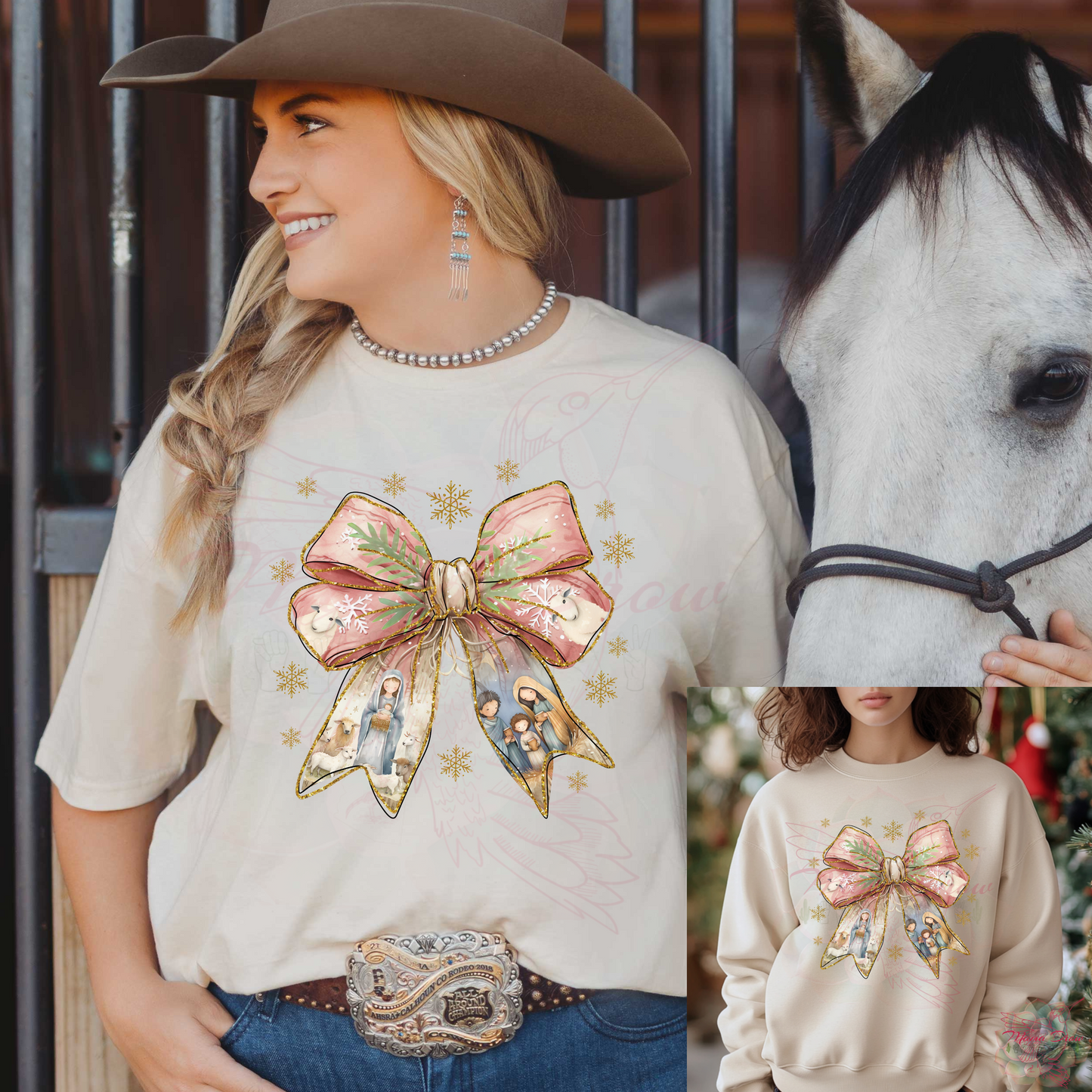 Jesus Christmas Coquette Tee/Sweater