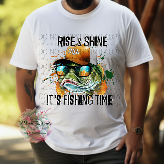 Rise & Shine It's Fishing Time Tee