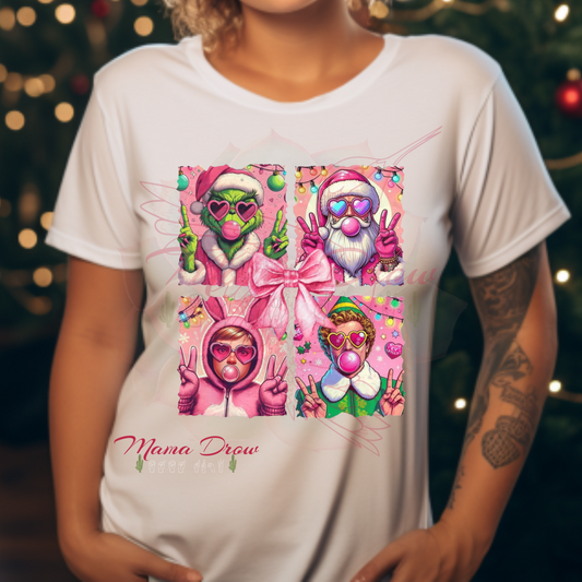 Christmas Bubble Gum Tee