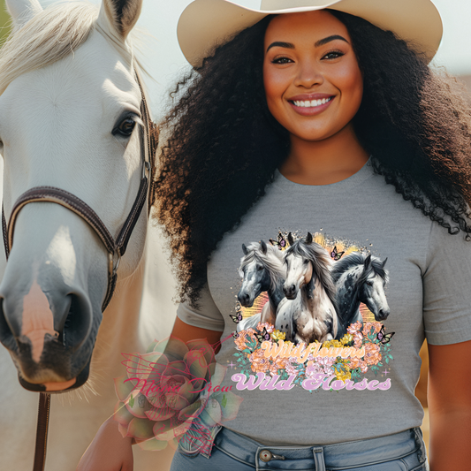 Wild Flowers & Wild Horses Tee